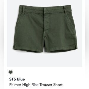 High rise trouser short in olive grren. Size 27 (4) NWT